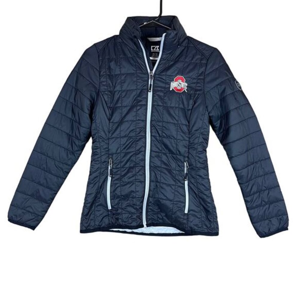 Cutter & Buck Womens Jacket Black Rainer Weathertech Ohio State Buckeyes XSmall